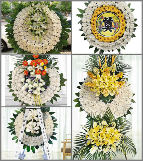 河南南阳新野县上庄乡上凤鸣村花圈速递